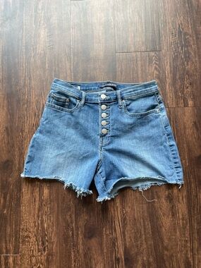 Calvin Klein Jeans Light Blue High-Rise Button-Fly Denim Shorts